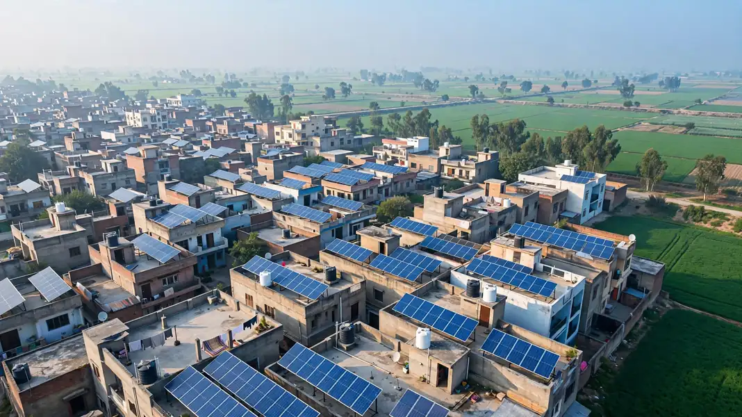 Rooftop solar panels installed on a Ludhiana home, a key step when comparing solar vendors in Ludhiana