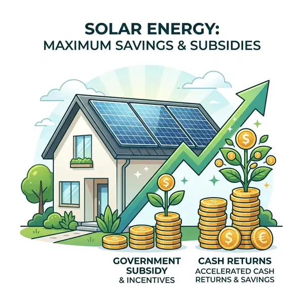 Rooftop Solar Subsidy Illustration